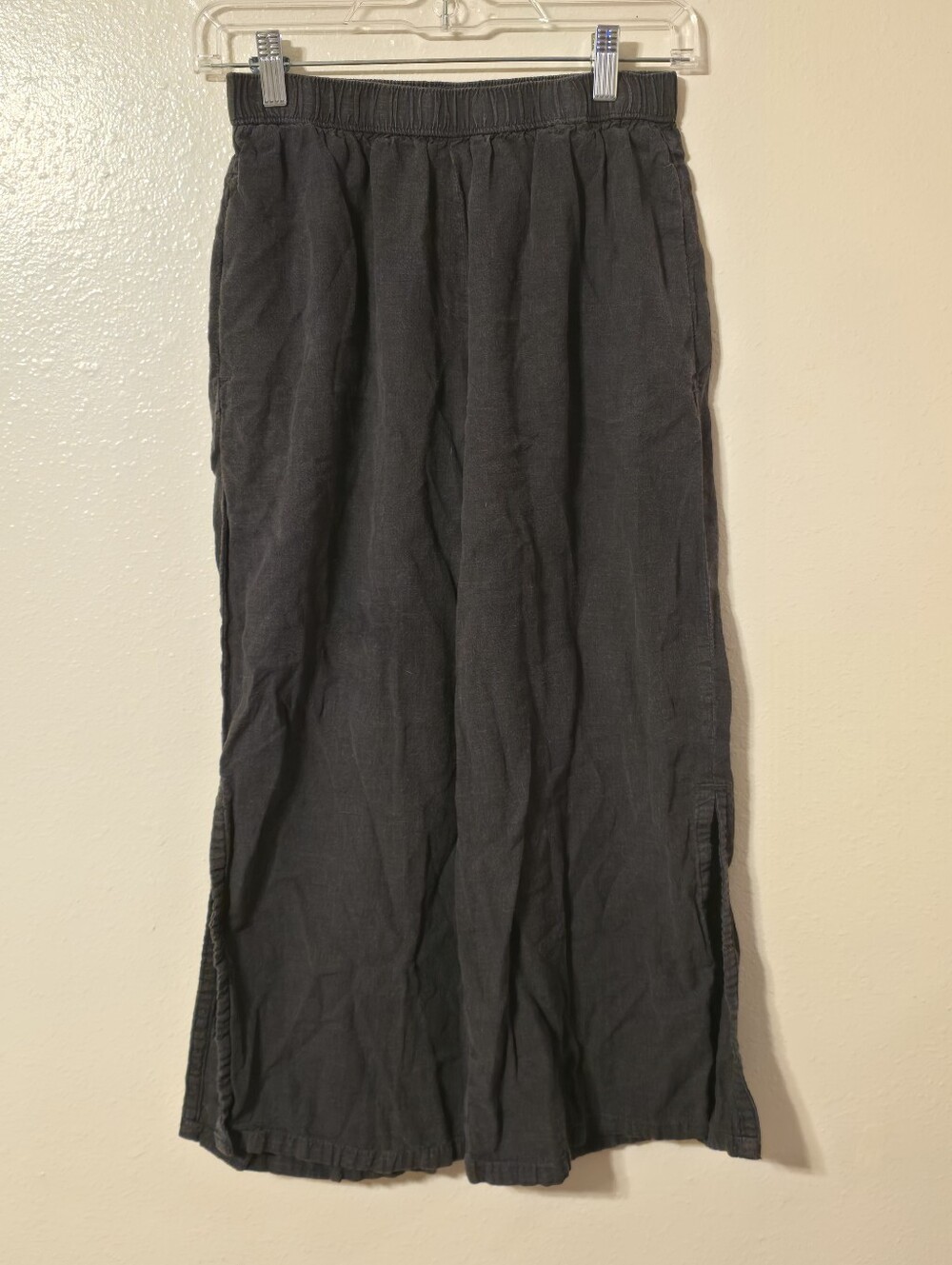 Patagonia Garden Island Pants XS Ink Black Hemp Wide Leg Crop 56566